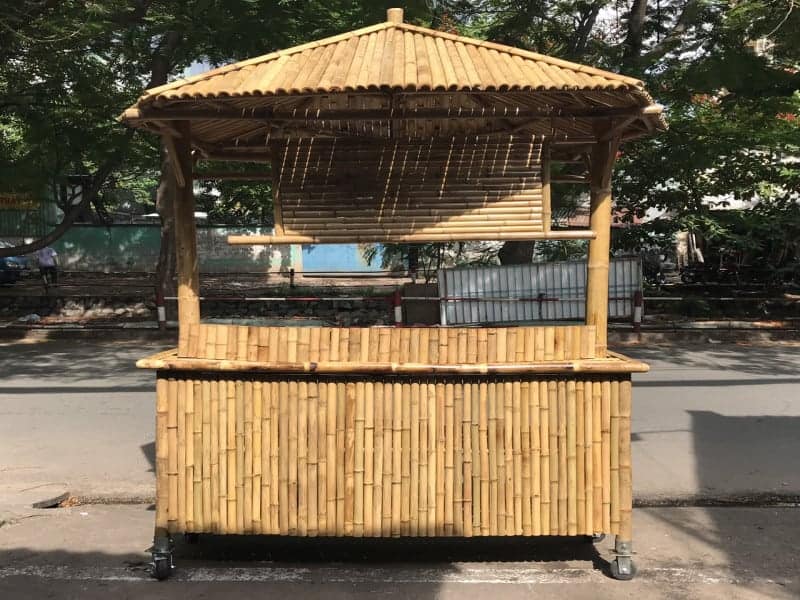 Quầy Bar Tre Trúc Mái Bát Giác - QBT009